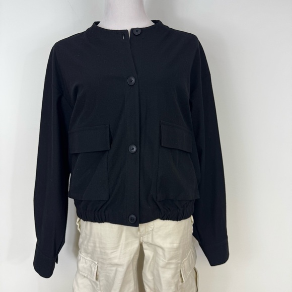 Muji Jackets & Blazers - Muji Women's Black Button-Up Jacket Essential Outerwear Collection Size Medium